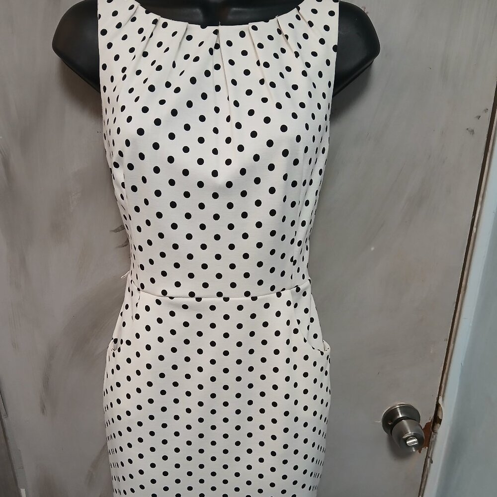 Ralph Lauren Sleeveless Black and White Midi Dress